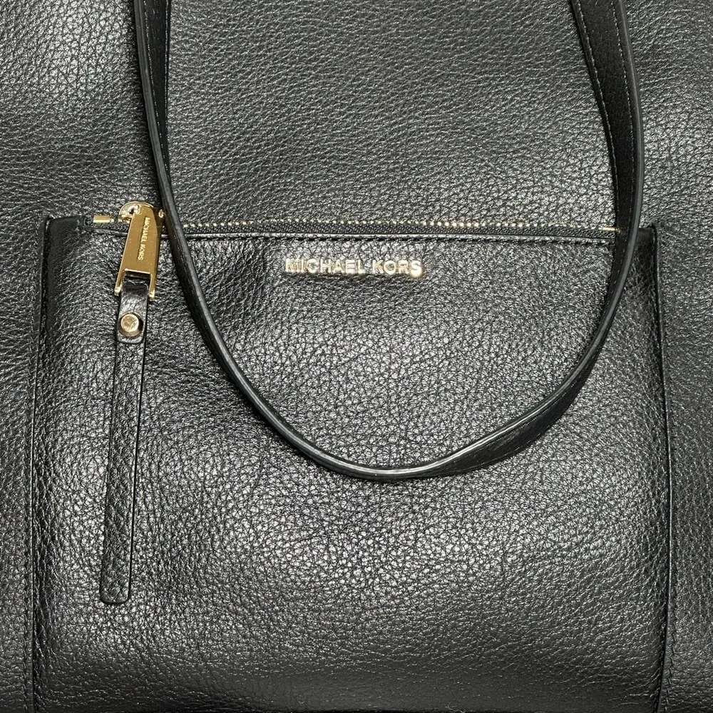 MICHAEL KORS ARIANA LARGE pebbled leather tote 2025 black beautiful Office bag